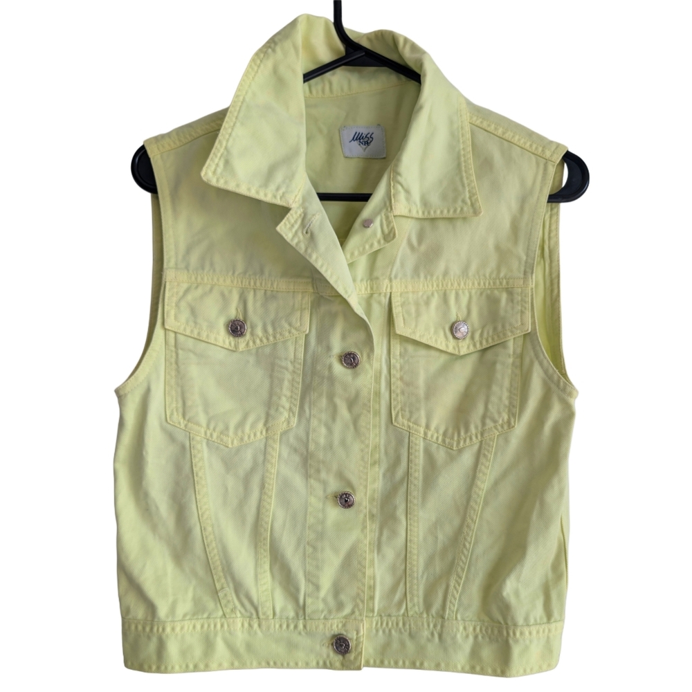 Vintage Miss NR Nina‎ Ricci Women's US 10 Pastel Green Cotton Vest